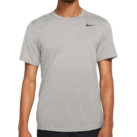 Nike Other - Nike Dri Fit Men's Team Legend Crew Neck Tee Gray Logo Lightweight Size S NWT